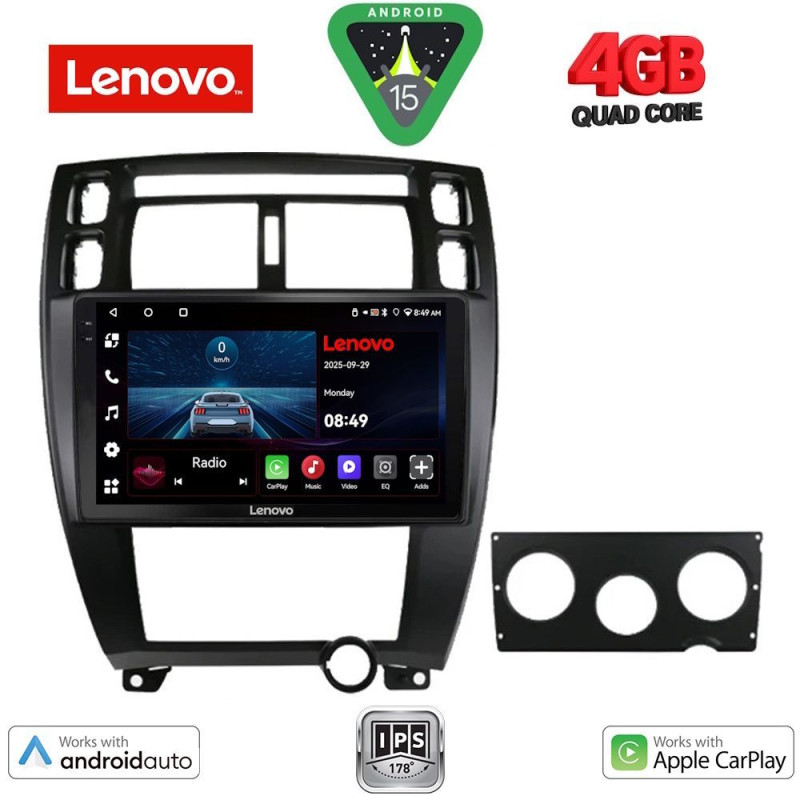 LENOVO LVE 8241BL_CPAA (10inc) MULTIMEDIA TABLET for HYUNDAI TUCSON mod. 2004-2010 (BLACK)