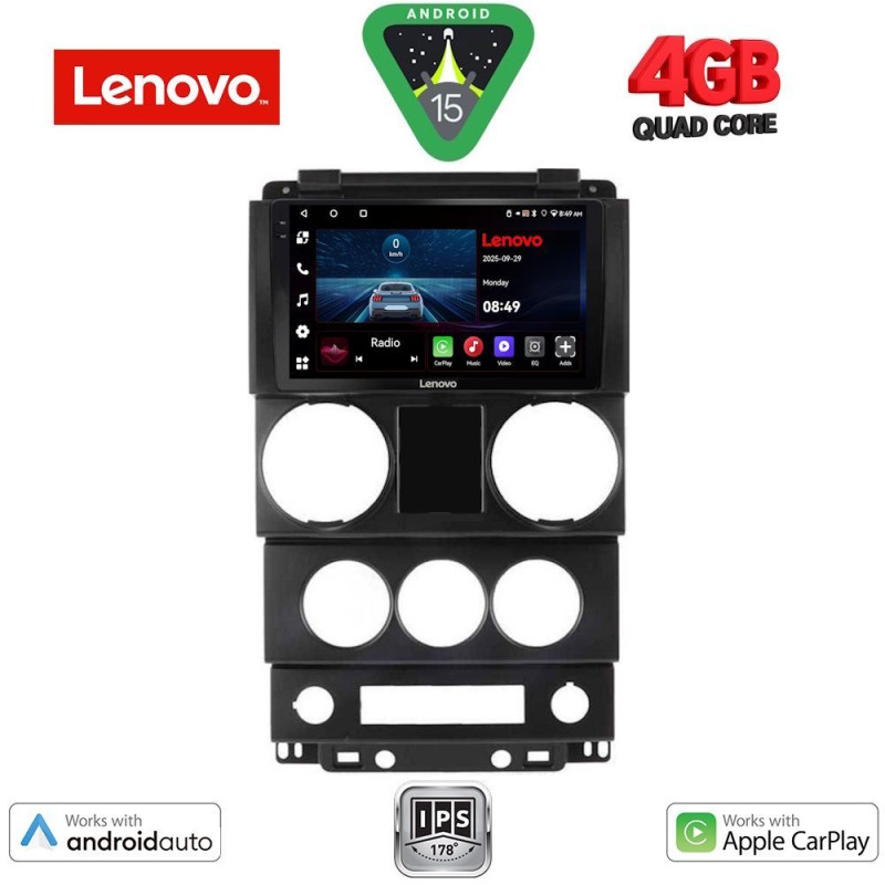 LENOVO LVE 8292_CPAA (9inc) MULTIMEDIA TABLET for JEEP WRANGLER mod. 2006-2011