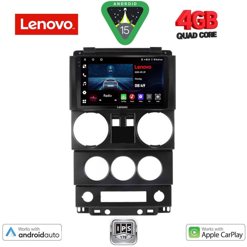 LENOVO LVE 8293_CPAA (9inc) MULTIMEDIA TABLET for JEEP WRANGLER mod. 2006-2011