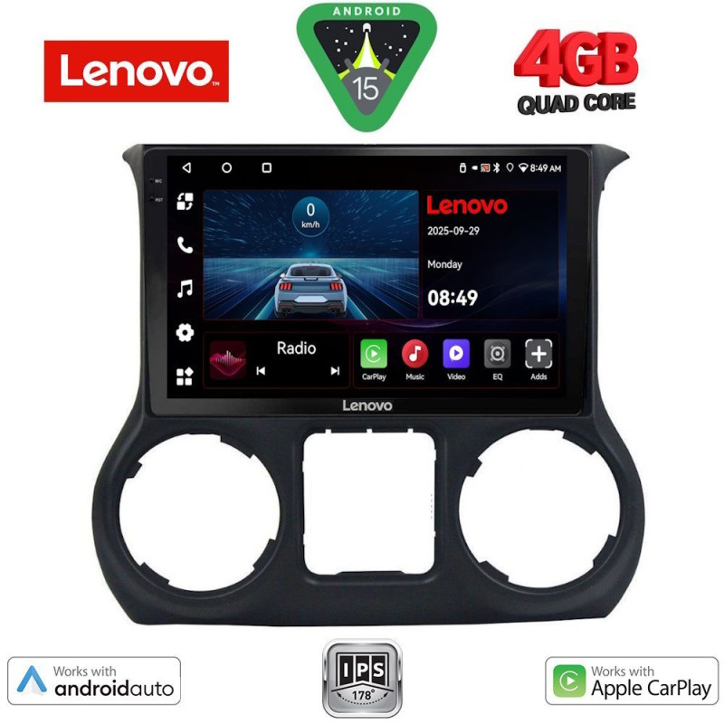 LENOVO LVE 8296_CPAA (10inc) MULTIMEDIA TABLET for JEEP WRANGLER mod. 2014-2017