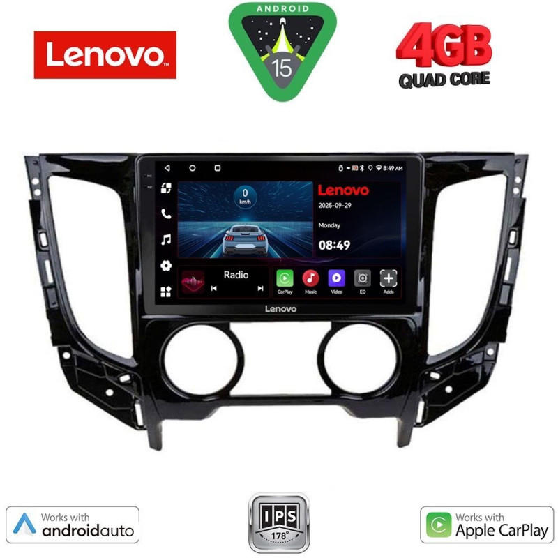 LENOVO LVE 8437_CPAA A/C (9inc) MULTIMEDIA TABLET for MITSUBISHI L200 mod. 2015-2019 with A/C