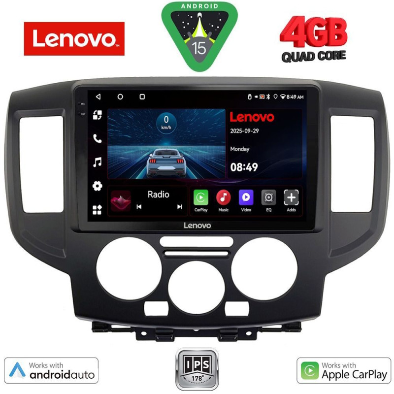 LENOVO LVE 8458BL_CPAA (9inc) MULTIMEDIA TABLET for NISSAN NV 200 mod. 2009-2020 (BLACK)