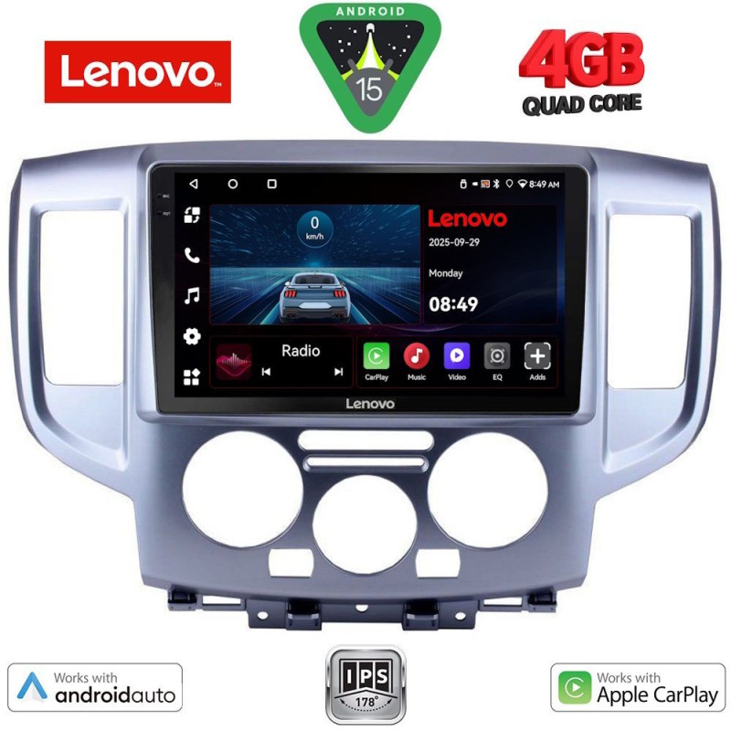 LENOVO LVE 8458SL_CPAA (9inc) MULTIMEDIA TABLET for NISSAN NV 200 mod. 2009-2020 (SILVER)