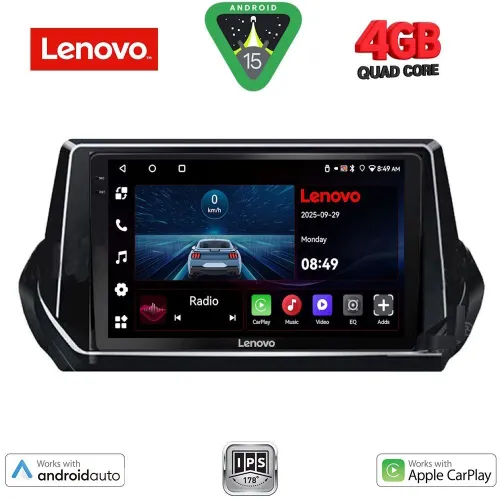 LENOVO LVE 8509_CPAA (9inc) MULTIMEDIA TABLET for PEUGEOT 208 - 2008 mod. 2021-2026