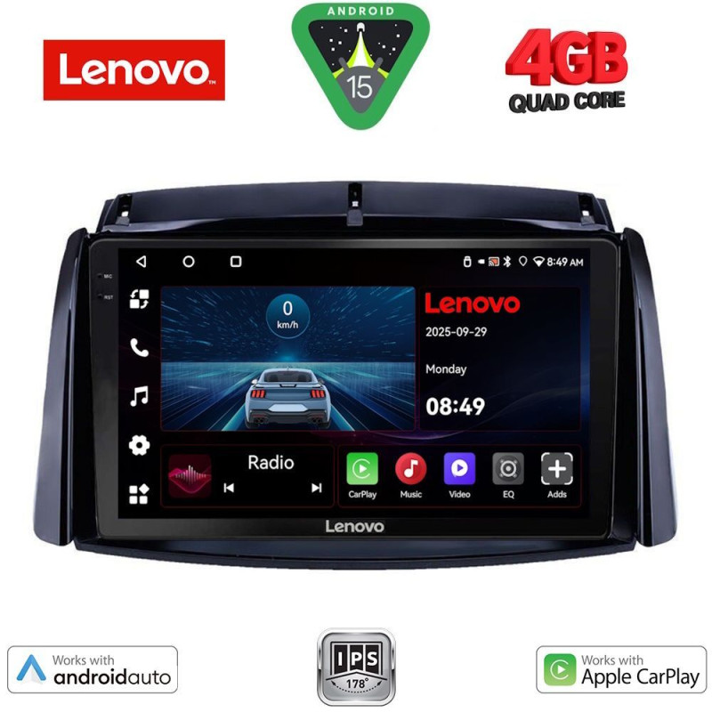 LENOVO LVE 8551_CPAA (9inc) MULTIMEDIA TABLET for RENAULT KOLEOS mod. 2006-2016