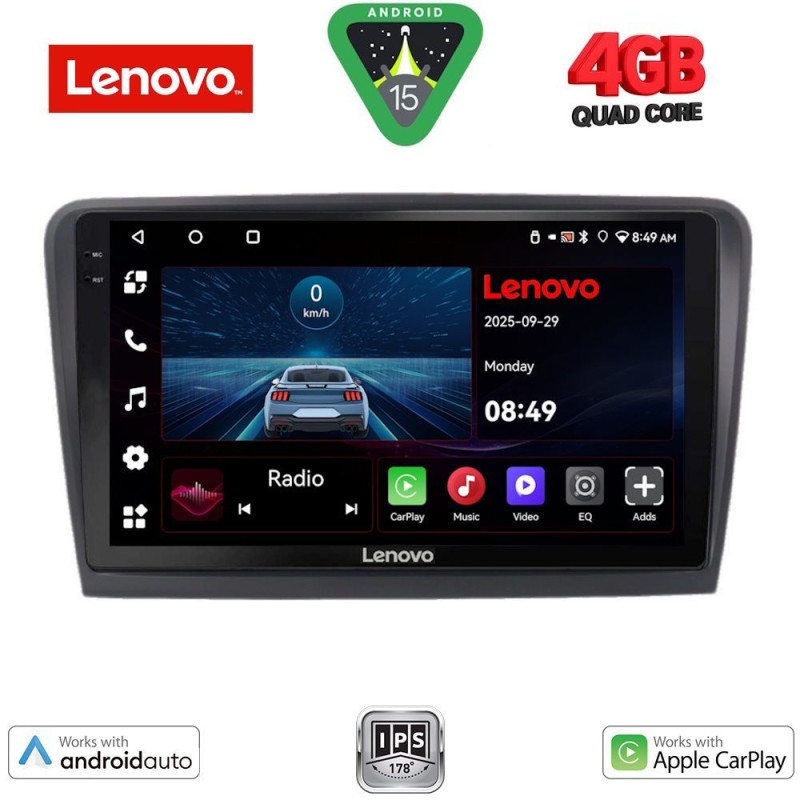 LENOVO LVE 8601_CPAA (9inc) MULTIMEDIA TABLET for SKODA RAPID mod. 2012-2023