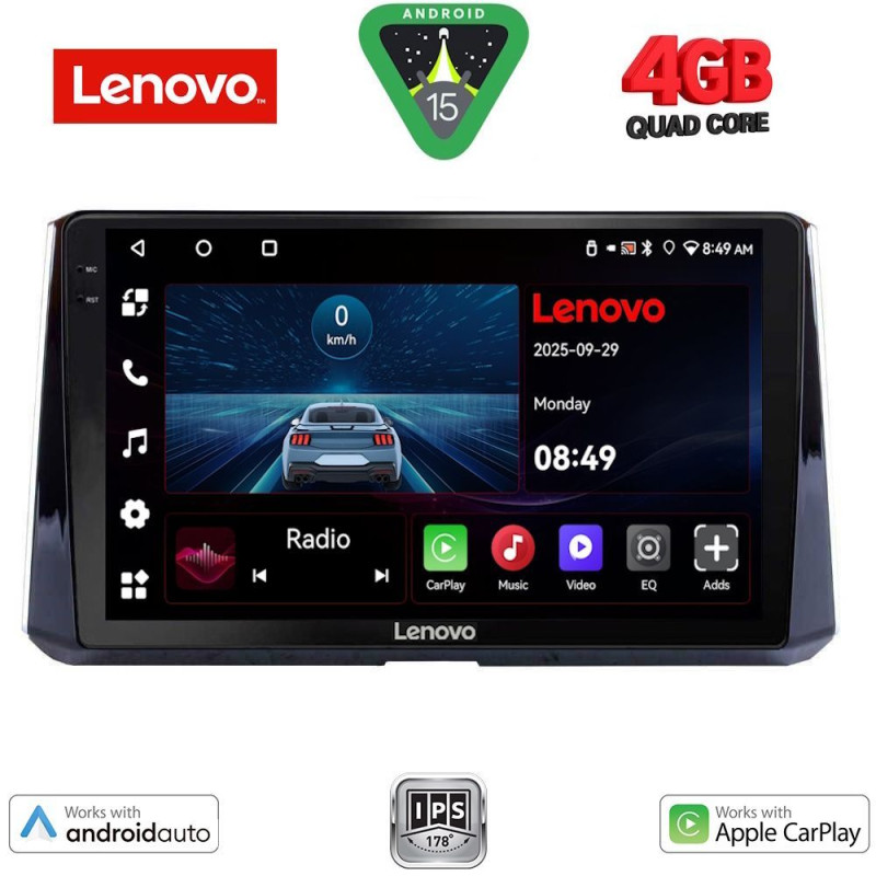LENOVO LVE 8716_CPAA (10inc) MULTIMEDIA TABLET for TOYOTA COROLLA mod. 2019-2026