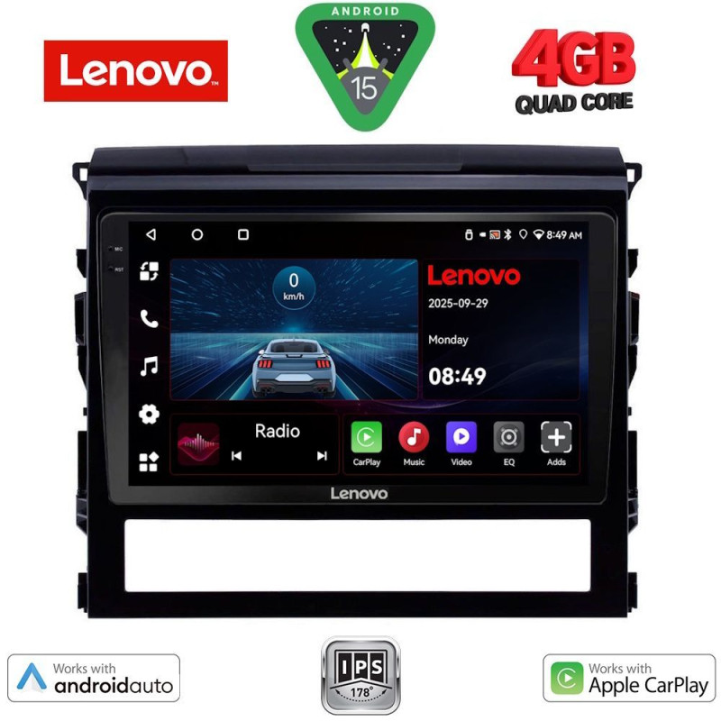 LENOVO LVE 8725_CPAA (9inc) MULTIMEDIA TABLET for TOYOTA LANDCRUISER mod. 2016-2019