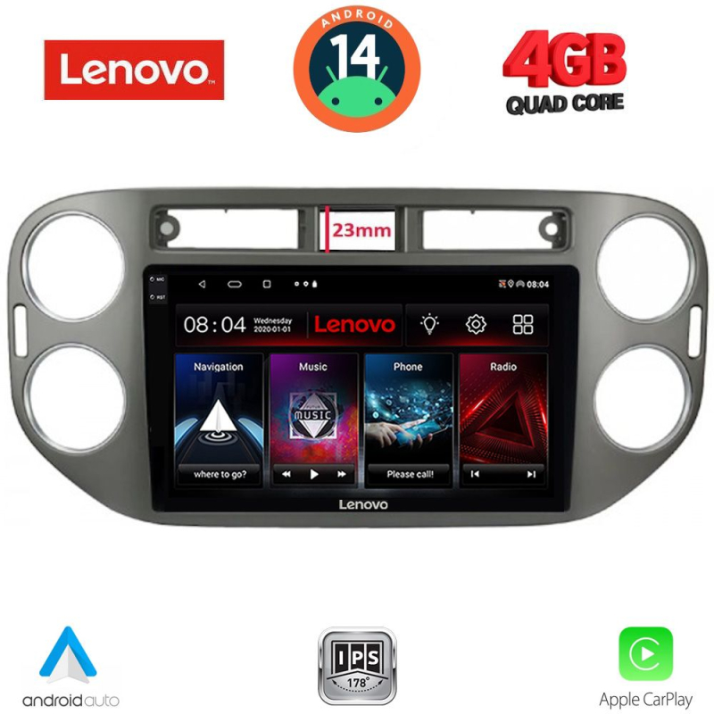 LENOVO LVE 8760GR_CPA (9inc) MULTIMEDIA TABLET for VW TIGUAN mod. 2011-2016 (GREY)