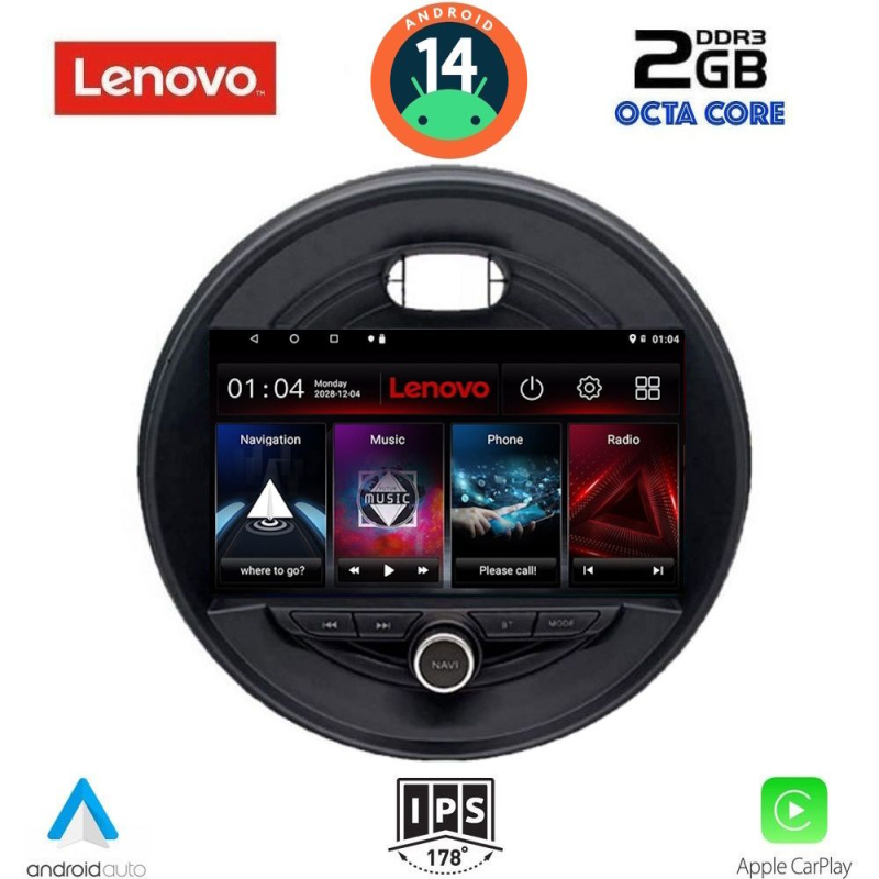 LENOVO LVF 5066_CPA (9inc) MULTIMEDIA TABLET for MINI COOPER (F55-56-F57) mod. 2015> CLUBMAN (F54) mod. 2015> ROADSTER (F59) mod. 2014> COUNTRYMAN (F60) mod. 2016>