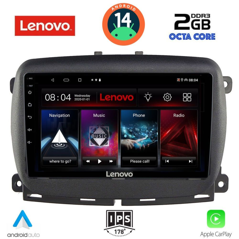 LENOVO LVF 5131_CPA (9inc) MULTIMEDIA TABLET for FIAT 500 mod. 2016>