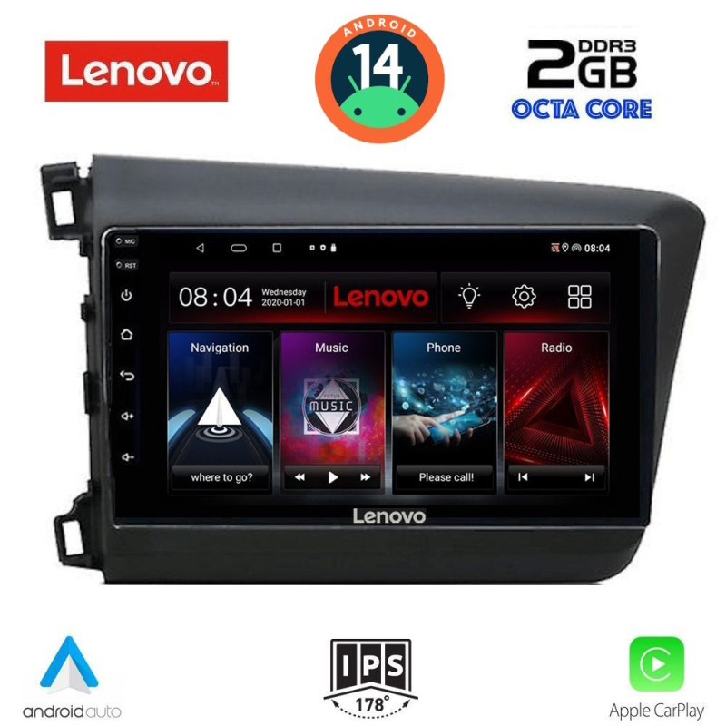 LENOVO LVF 51904D_CPA (9inc) MULTIMEDIA TABLET for HONDA CIVIC  4Doors mod. 2012-2016