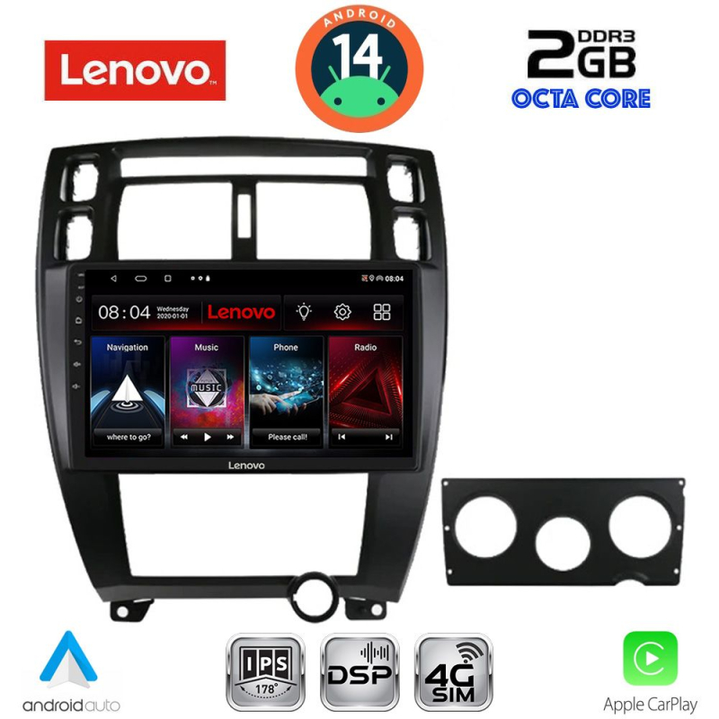 LENOVO LVF 5241BL_CPA (10inc) MULTIMEDIA TABLET for HYUNDAI TUCSON mod. 2004-2010 (BLACK)