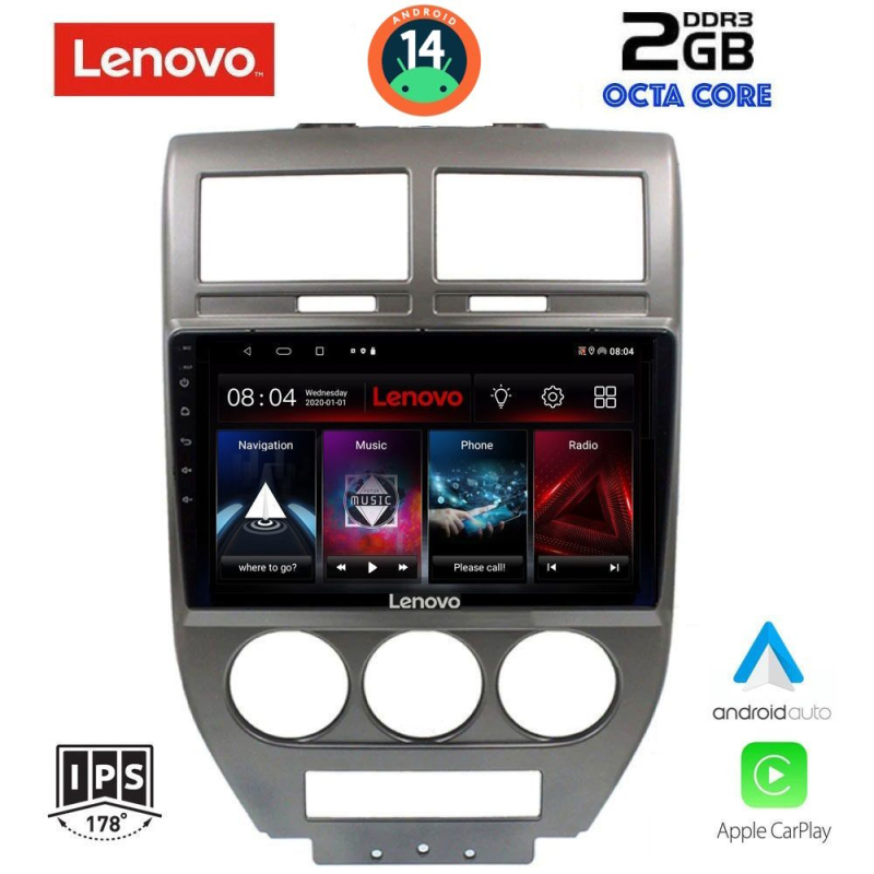 LENOVO LVF 5276_CPA (10inc) MULTIMEDIA TABLET for JEEP COMPASS - PATRIOT mod. 2007-2016