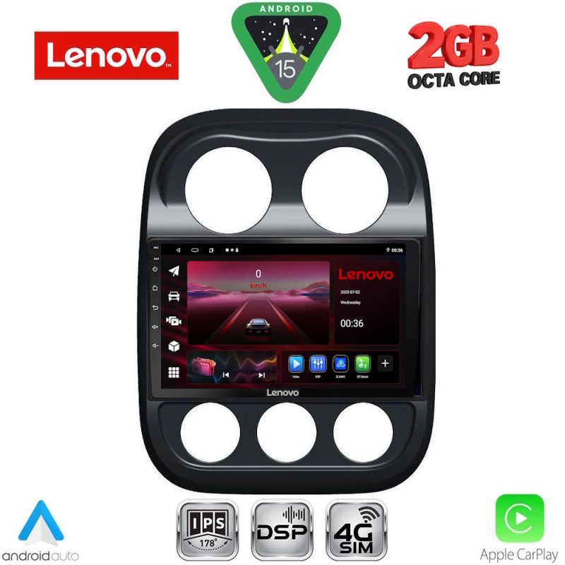 LENOVO LVF 5277_CPA (10inc) MULTIMEDIA TABLET for JEEP COMPASS - PATRIOT mod. 2007-2016