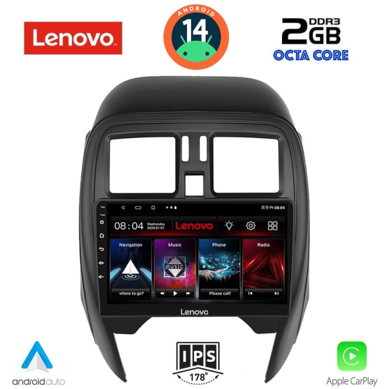 LENOVO LVF 5451_CPA (SQUARE) (9inc) MULTIMEDIA TABLET for NISSAN MICRA mod. 2014-2017