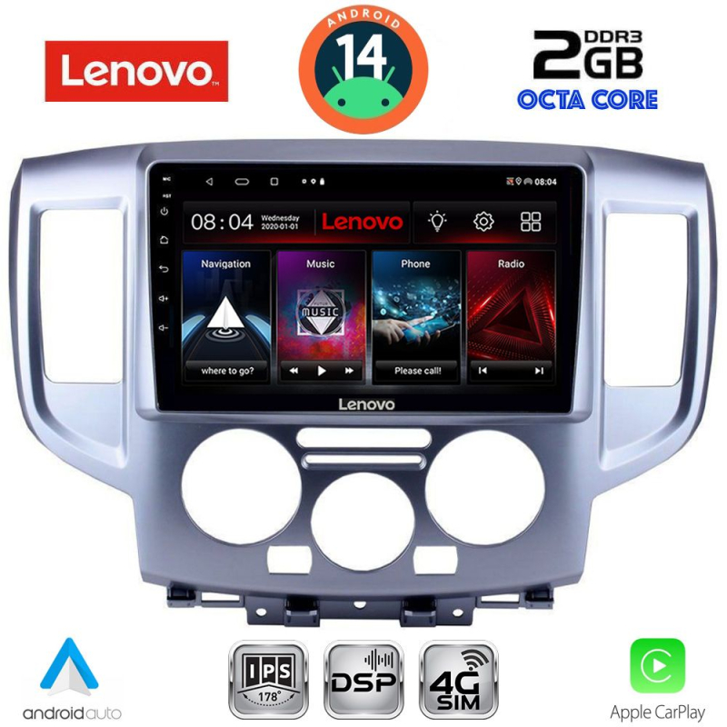 LENOVO LVF 5458SL_CPA (9inc) MULTIMEDIA TABLET for NISSAN NV 200 mod. 2009> (SILVER)