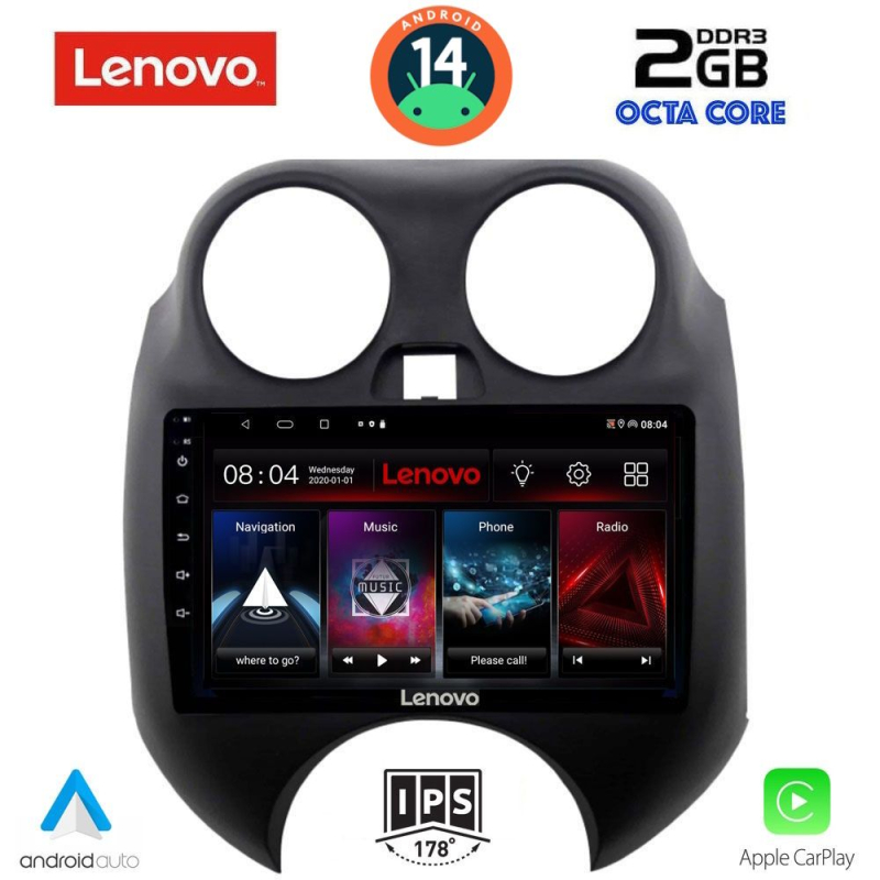 LENOVO LVF 5459_CPA (9inc) MULTIMEDIA TABLET for NISSAN MICRA mod. 2010-2014