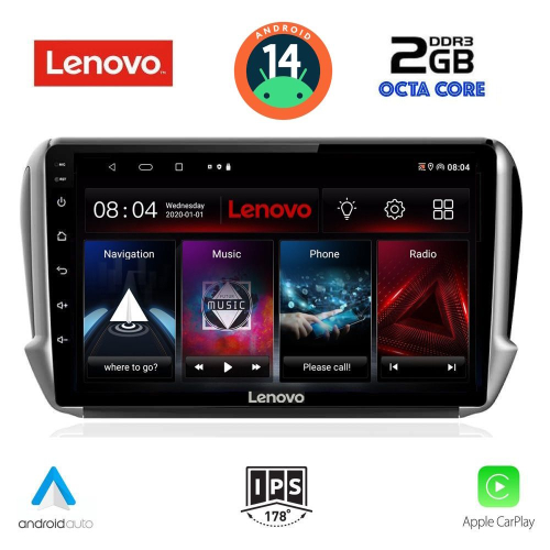 LENOVO LVF 5508_CPA (10inc) MULTIMEDIA TABLET for PEUGEOT 208-2008 mod. 2012-2021