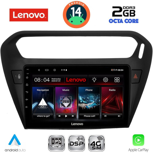 LENOVO LVF 5511BL_CPA (9inc) MULTIMEDIA TABLET for CITROEN ELYSEE – PEUGEOT 301 mod. 2013&gt; (BLACK)