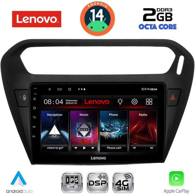 LENOVO LVF 5511BL_CPA (9inc) MULTIMEDIA TABLET for CITROEN ELYSEE – PEUGEOT 301 mod. 2013> (BLACK)