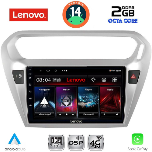 LENOVO LVF 5511SL_CPA (9inc) MULTIMEDIA TABLET for CITROEN ELYSEE – PEUGEOT 301 mod. 2013&gt; (SILVER)