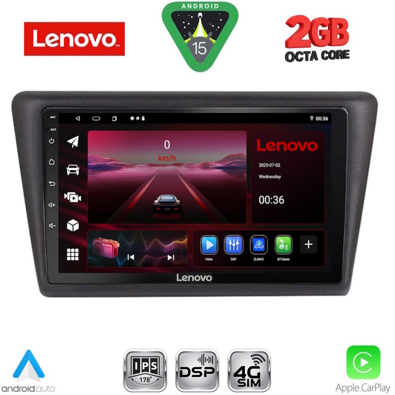 LENOVO LVF 5600_CPA (9inc) MULTIMEDIA TABLET for SKODA RAPID SPACEBACK mod. 2014-2019