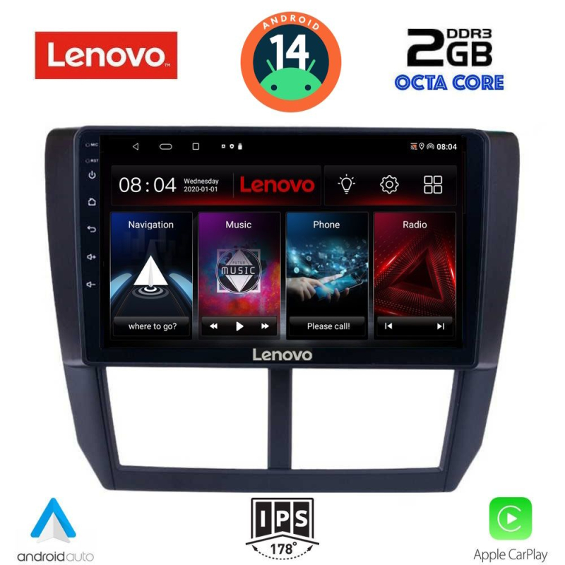LENOVO LVF 5662_CPA (9inc) MULTIMEDIA TABLET for SUBARU FORESTER - IMPREZA - XV mod. 2008-2013