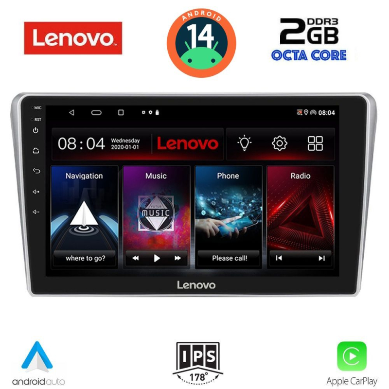 LENOVO LVF 5704_CPA (9inc) MULTIMEDIA TABLET for TOYOTA AVENSIS (T25) mod. 2003-2009