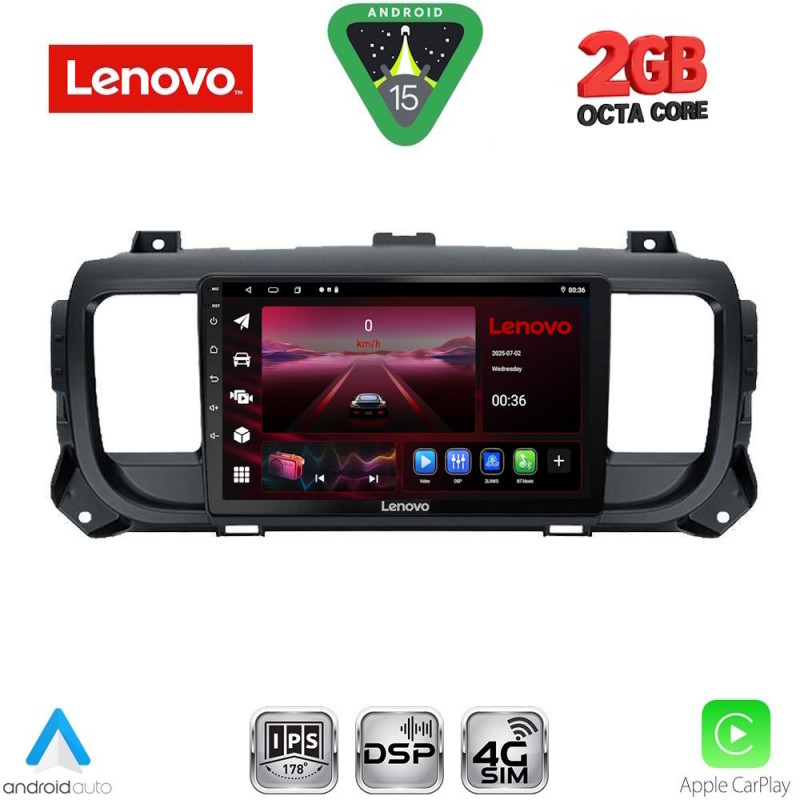 LENOVO LVF 5729_CPA (9inc) MULTIMEDIA TABLET for CITROEN JUMPY-SPACETOURER – PEUGEOT EXPERT-TRAVELLER – TOYOTA PROACE mod. 2016-2026