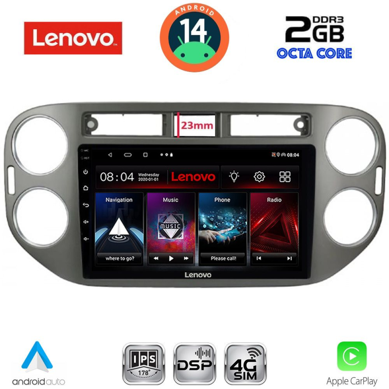 LENOVO LVF 5760GR_CPA (9inc) MULTIMEDIA TABLET for VW TIGUAN mod. 2011-2016 (GREY)