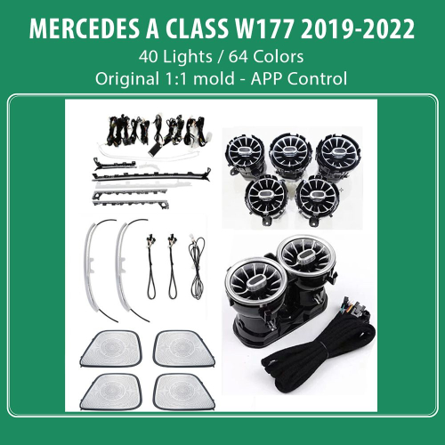 DIQ AMBIENT 8176 A4E FULLKIT BENZ A (W177) mod.2019-2022 (Digital iQ Ambient Light MERCEDES A W177 mod.2019-2022, 40 Lights)