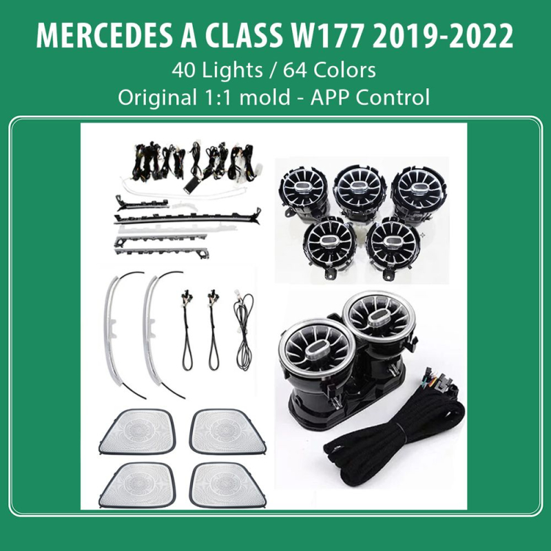 DIQ AMBIENT 8176 A4E FULLKIT BENZ A (W177) mod.2019-2022 (Digital iQ Ambient Light MERCEDES A W177 mod.2019-2022, 40 Lights) DIQ AMBIENT 8176 A4E FULLKIT BENZ A (W177) mod.2019-2022 (Digital iQ Ambient Light MERCEDES A W177 mod.2019-2022, 40 Lights)