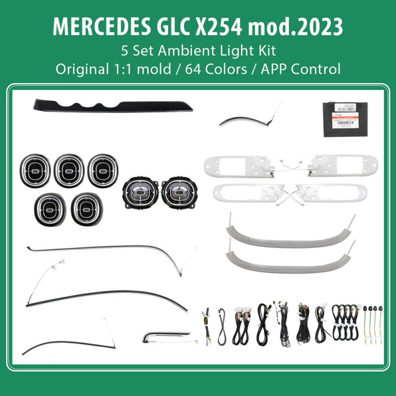 DIQ AMBIENT 8173 BJE5 - BENZ GLC (X254) (Digital iQ Ambient Light for Mercedes GLC (X254) mod. 2023> with 5 Set Kit)