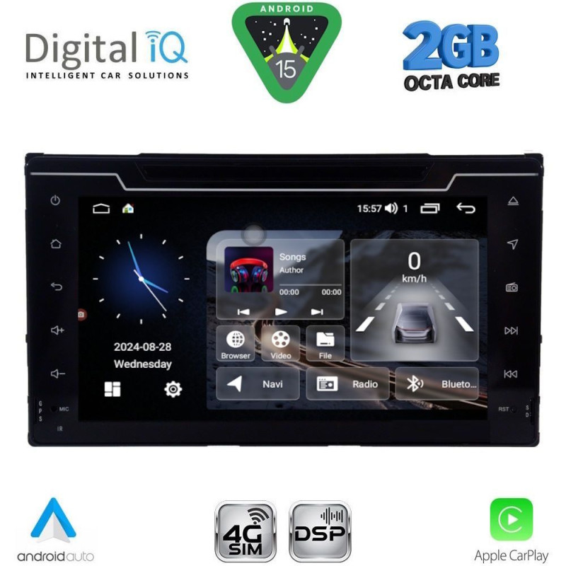 DIGITAL IQ MSF 313_CPA (7" DECK) MULTIMEDIA SYSTEM for TOYOTA AURIS mod. 2015-2021 – AYGO X mod. 2022-2026 – COROLLA mod. 2017-2019