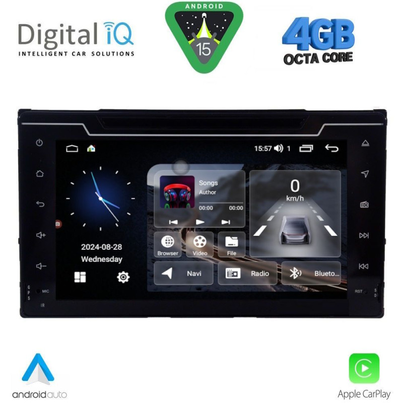 DIGITAL IQ MSG 413_CPA (7" DECK) MULTIMEDIA SYSTEM for TOYOTA AURIS mod. 2015-2021 – AYGO X mod. 2022-2026 – COROLLA mod. 2017-2019