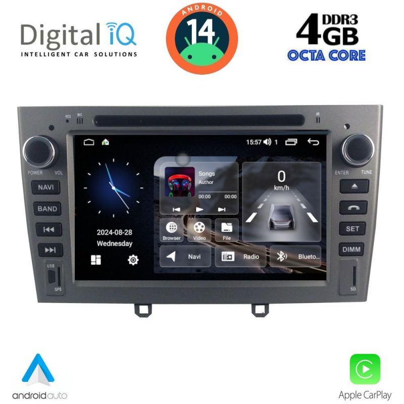 DIGITAL IQ MSG 483_CPA (7'' DECK) MULTIMEDIA SYSTEM for PEUGEOT 308 mod. 2007-2012