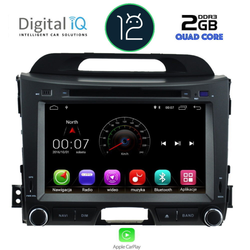DIGITAL IQ MSM 374_CP (8'' DVD) MULTIMEDIA SYSTEM for KIA SPORTAGE mod. 2010-2015 DIGITAL IQ MSM 374_CP (8'' DVD) MULTIMEDIA SYSTEM for KIA SPORTAGE mod. 2010-2015