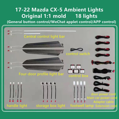 DIQ AMBIENT MAZDA CX-5 mod.2017-2022 (Digital iQ Ambient Light Mazda CX-5 mod. 2017-2022, 18 Lights)