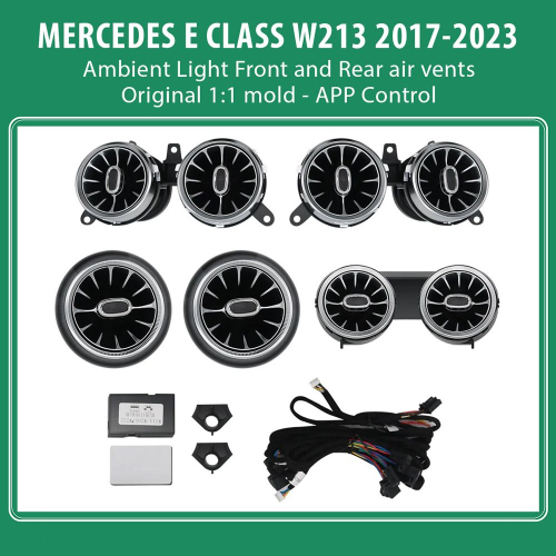 DIQ AMBIENT 8W213IB MERCEDES E AIR VENTS (Digital iQ Turbine Air Vent Ambient Light Kit MERCEDES CLASS W213 mod. 2020-2023)
