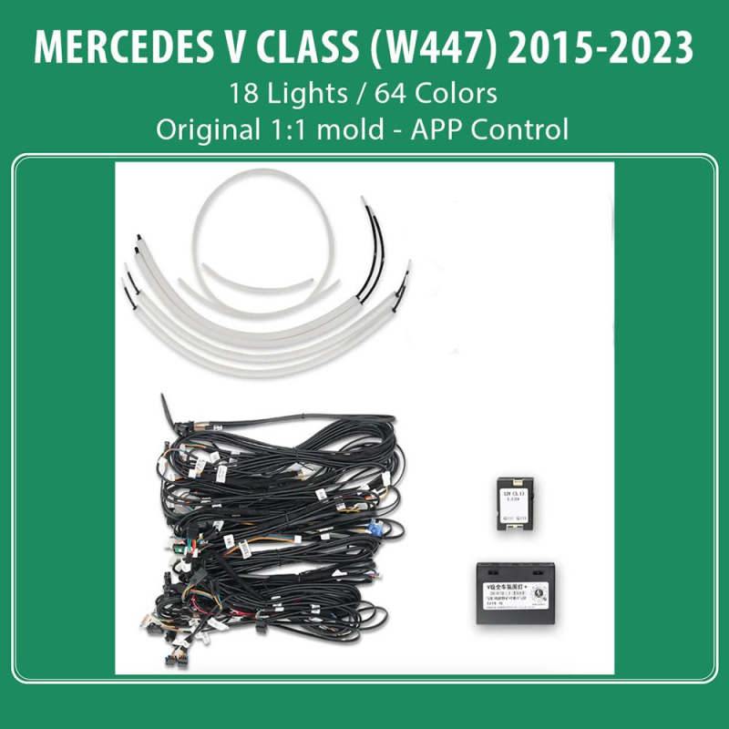 DIQ AMBIENT 8173-DIQ BENZ V (W447) mod. 2015-2023 (Ambient Light for Mercedes V-Class W447 mod. 2015-2023, 18 Lights) DIQ AMBIENT 8173-DIQ BENZ V (W447) mod. 2015-2023 (Ambient Light for Mercedes V-Class W447 mod. 2015-2023, 18 Lights)
