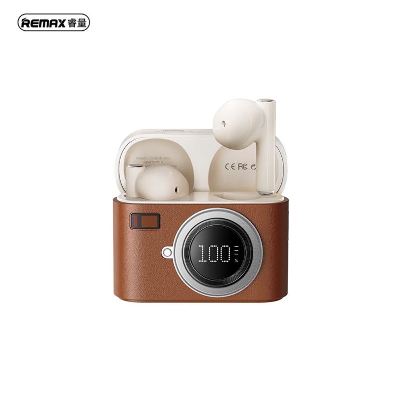 REMAX COZYBUDS W33 (BROWN) TRUE WIRELESS EARBUDS REMAX COZYBUDS W33 (BROWN) TRUE WIRELESS EARBUDS