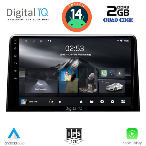 DIGITAL IQ RSB 1082_CPA (10inc) MULTIMEDIA TABLET for CITROEN BERLINGO – OPEL COMBO – PEUGEOT PARTNER – TOYOTA PROACE mod. 2018&gt; - FIAT DOBLO mod. 2022&gt;