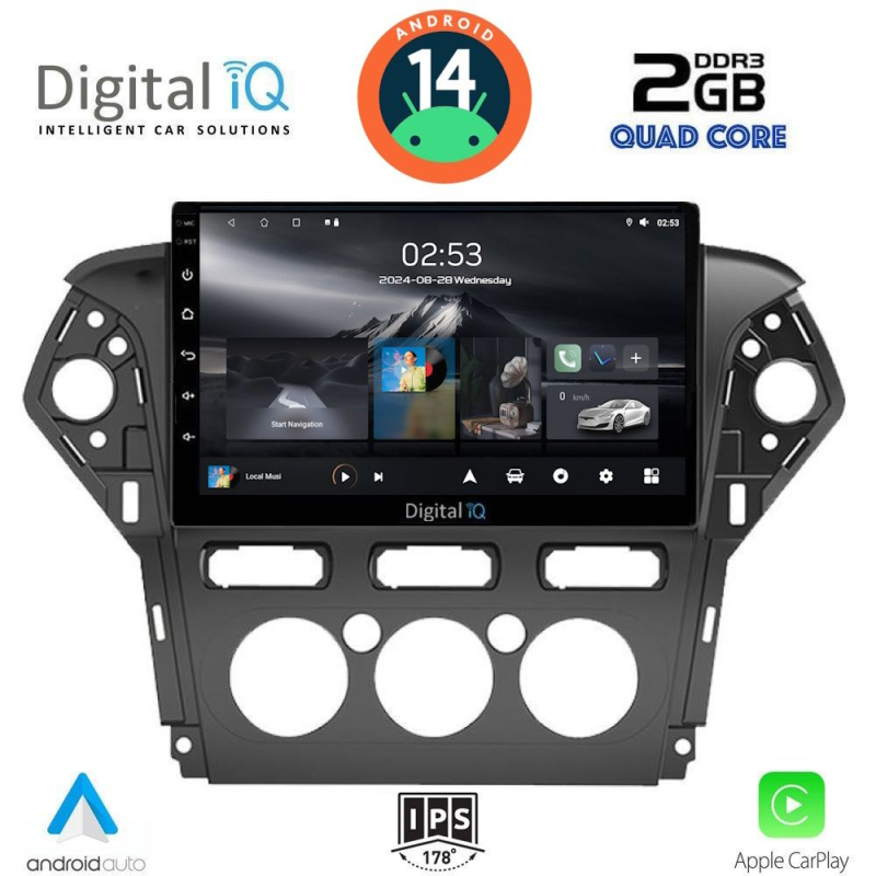 DIGITAL IQ RSB 1163_CPA A/C (10inc)  MULTIMEDIA TABLET for FORD MONDEO mod. 2011-2013