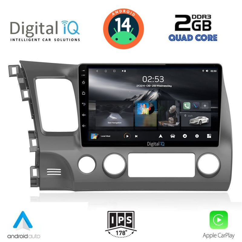 DIGITAL IQ RSB 1188_CPA (10inc) MULTIMEDIA TABLET for HONDA CIVIC 4D mod. 2006-2012 DIGITAL IQ RSB 1188_CPA (10inc) MULTIMEDIA TABLET for HONDA CIVIC 4D mod. 2006-2012