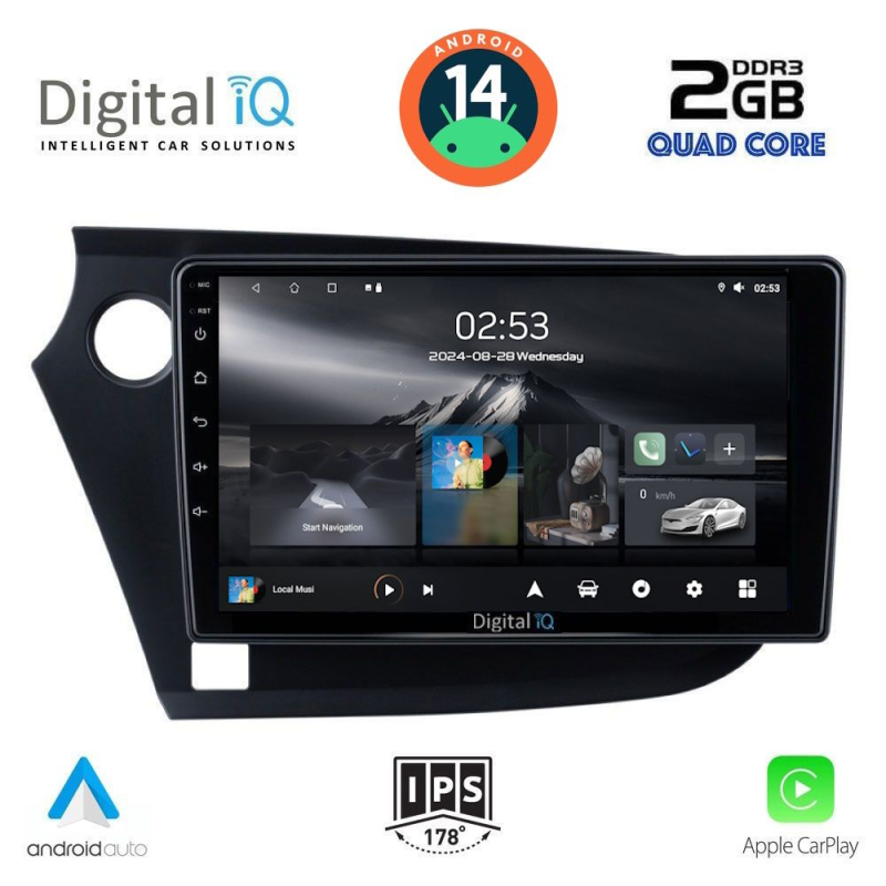 DIGITAL IQ RSB 1205_CPA (9inc) MULTIMEDIA TABLET for HONDA INSIGHT mod. 2009-2014 DIGITAL IQ RSB 1205_CPA (9inc) MULTIMEDIA TABLET for HONDA INSIGHT mod. 2009-2014