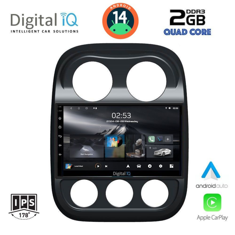 DIGITAL IQ RSB 1277_CPA (10inc) MULTIMEDIA TABLET for JEEP COMPASS - PATRIOT  mod. 2007-2016