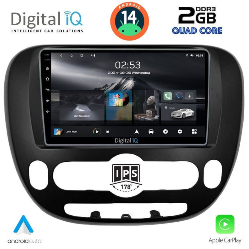 DIGITAL IQ RSB 1321_CPA (9inc) MULTIMEDIA TABLET for KIA SOUL mod. 2014>
