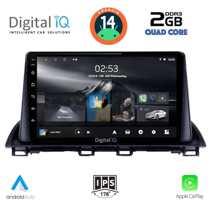 DIGITAL IQ RSB 1367_CPA (9inc) MULTIMEDIA TABLET for MAZDA 3 mod. 2014-2019