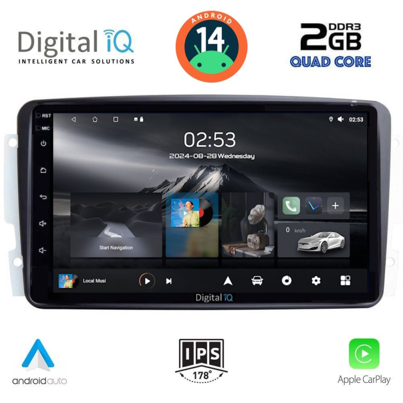 DIGITAL IQ RSB 1401_CPA (9inc) MULTIMEDIA TABLET for MERCEDES CLK (W209) mod. 2000-2004 DIGITAL IQ RSB 1401_CPA (9inc) MULTIMEDIA TABLET for MERCEDES CLK (W209) mod. 2000-2004